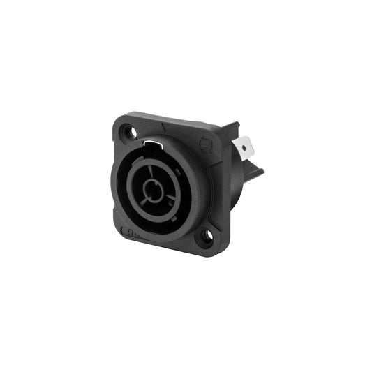 REAN Power jungtis, IP65 in mated condition , 3-pole , plastic-, jungtis-in technology-lizdas jungtis, sidabrinis plated contact(s), juodas