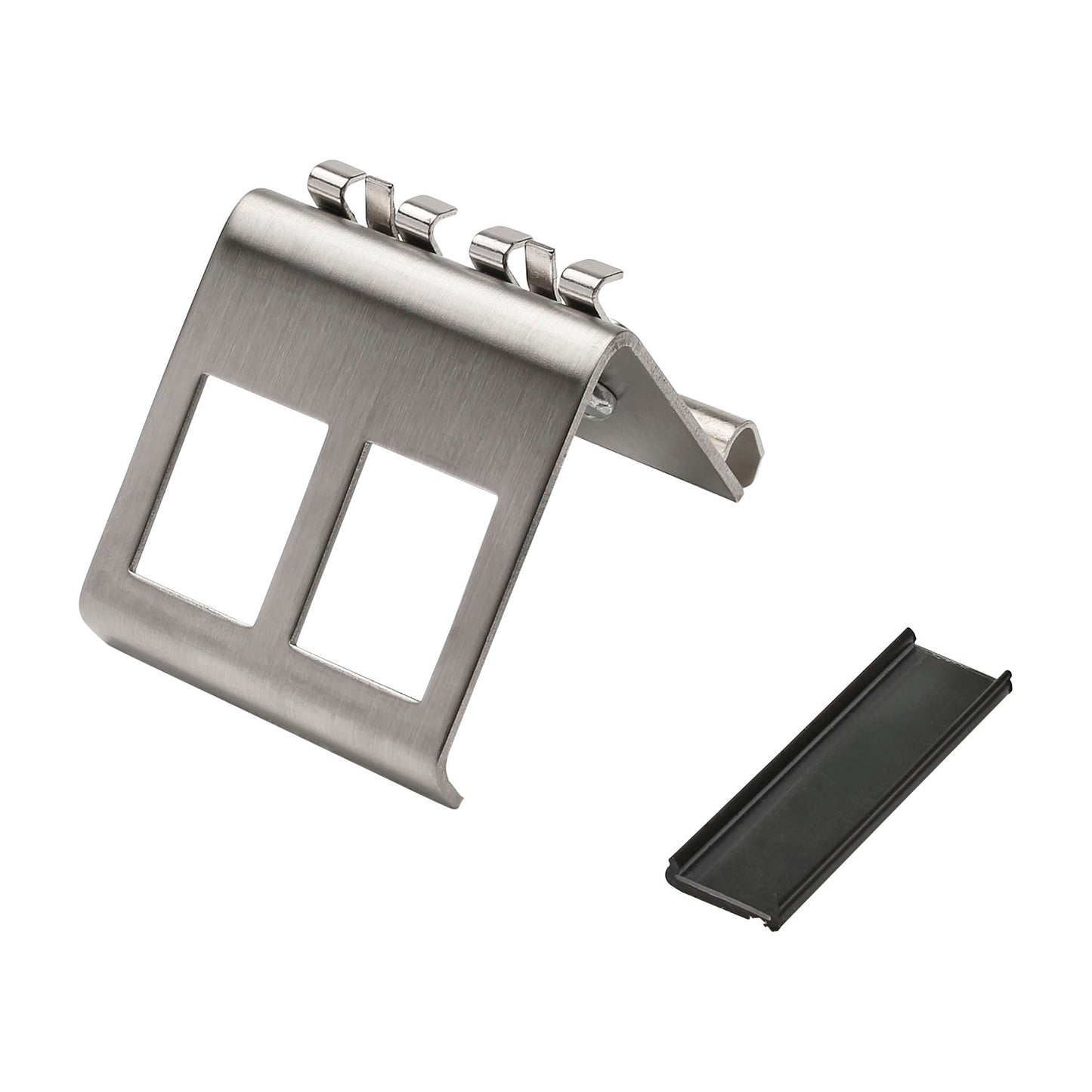 Keystone-holder 2 modules DIN rail