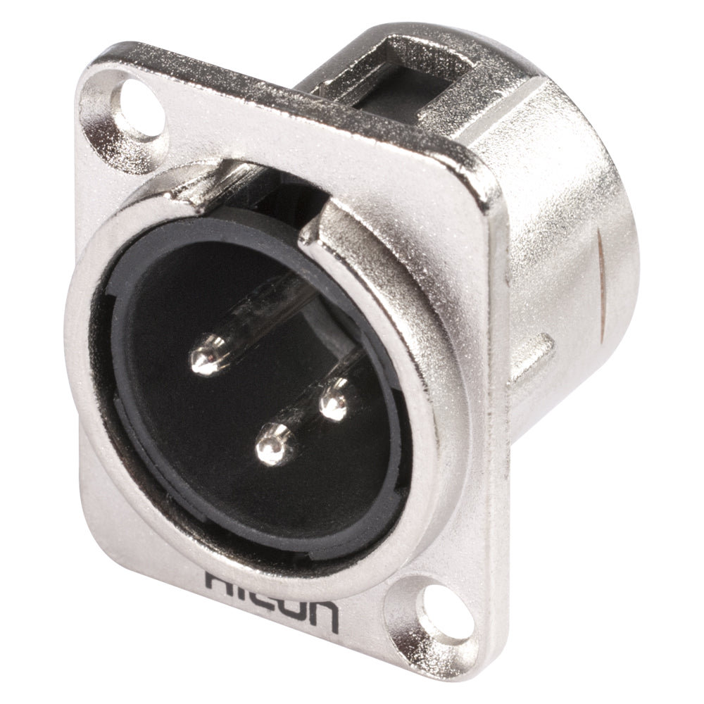 HICON XLR, 3-pole , metal-, Soldering-kištukas jungtis, nickel plated contact(s), Type D, nickel