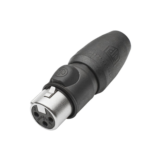NEUTRIK® XLR, UL50E , 3-pole , metal-, Soldering-lizdas jungtis, gold plated contact(s), tiesi, nickel