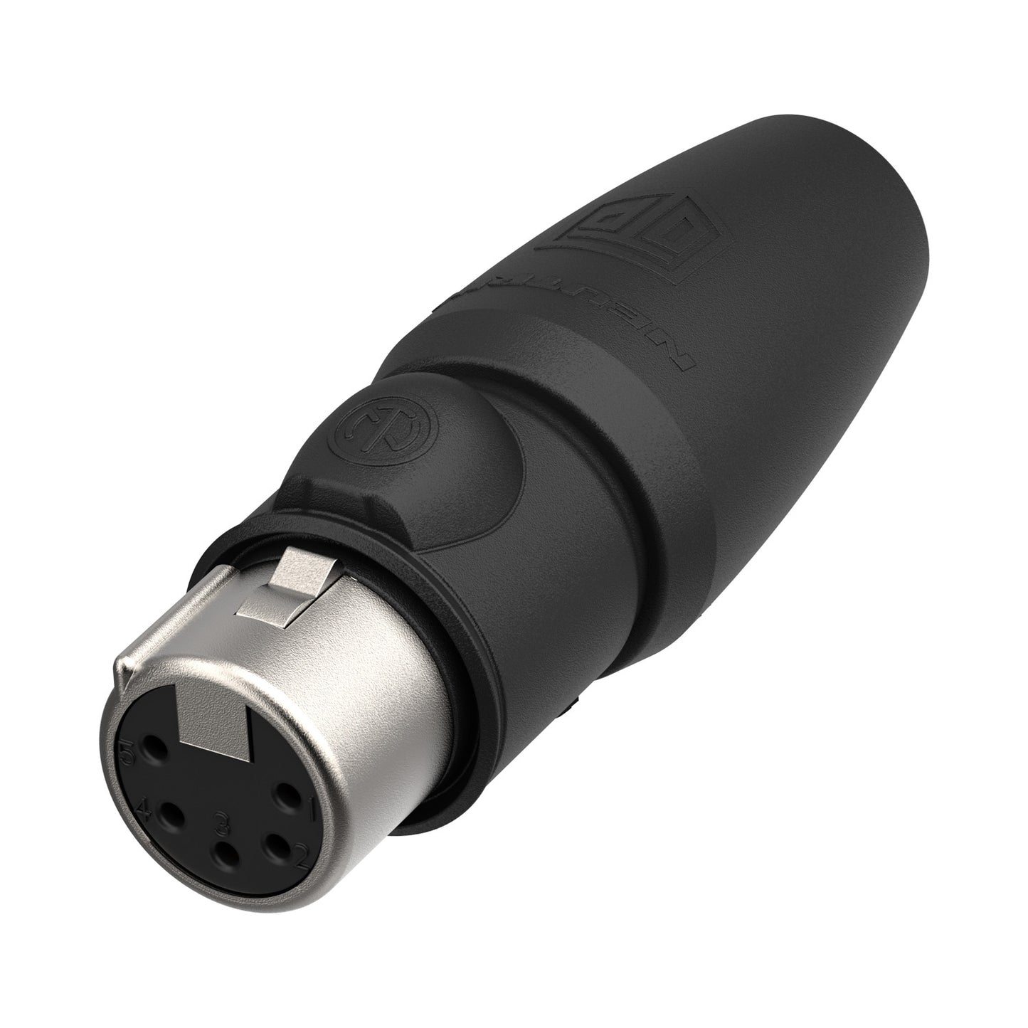 NEUTRIK® XLR, UL50E , 5-pol , metal-, Soldering-lizdas jungtis, gold plated contact(s), tiesi, nickel