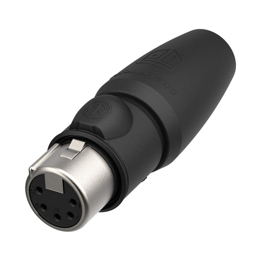 NEUTRIK® XLR, UL50E , 5-pol , metal-, Soldering-lizdas jungtis, gold plated contact(s), tiesi, nickel