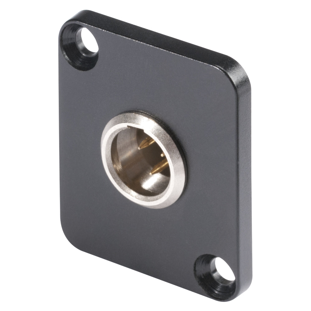 HICON Mini-XLR, 3-pole , metal-, Soldering-kištukas jungtis, gold plated contact(s), Type D, pilkas