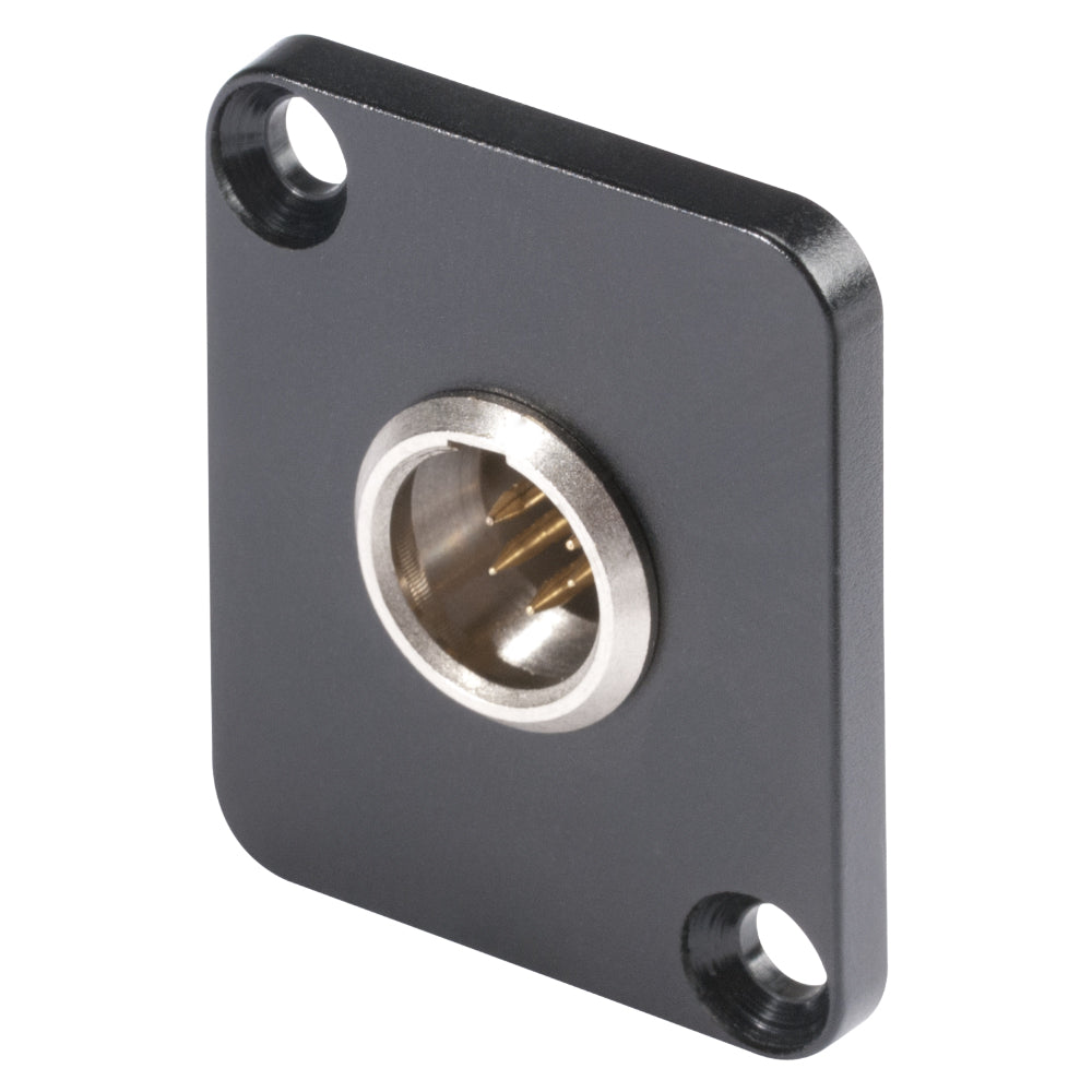 HICON Mini-XLR, 5-pol , metal-, Soldering-kištukas jungtis, gold plated contact(s), Type D, pilkas
