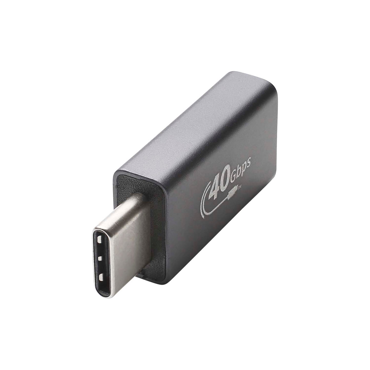 Adapter USB-C | USB 3.2 C kištukas/USB 3.2 C lizdas tiesi, juodas