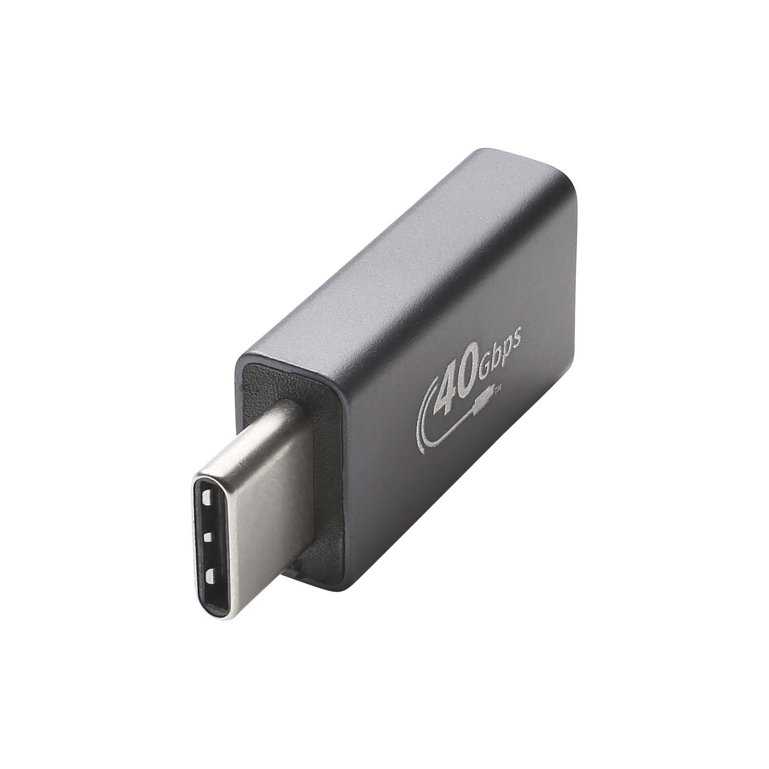 Adapter USB-C | USB 3.2 C kištukas/USB 3.2 C lizdas tiesi, juodas