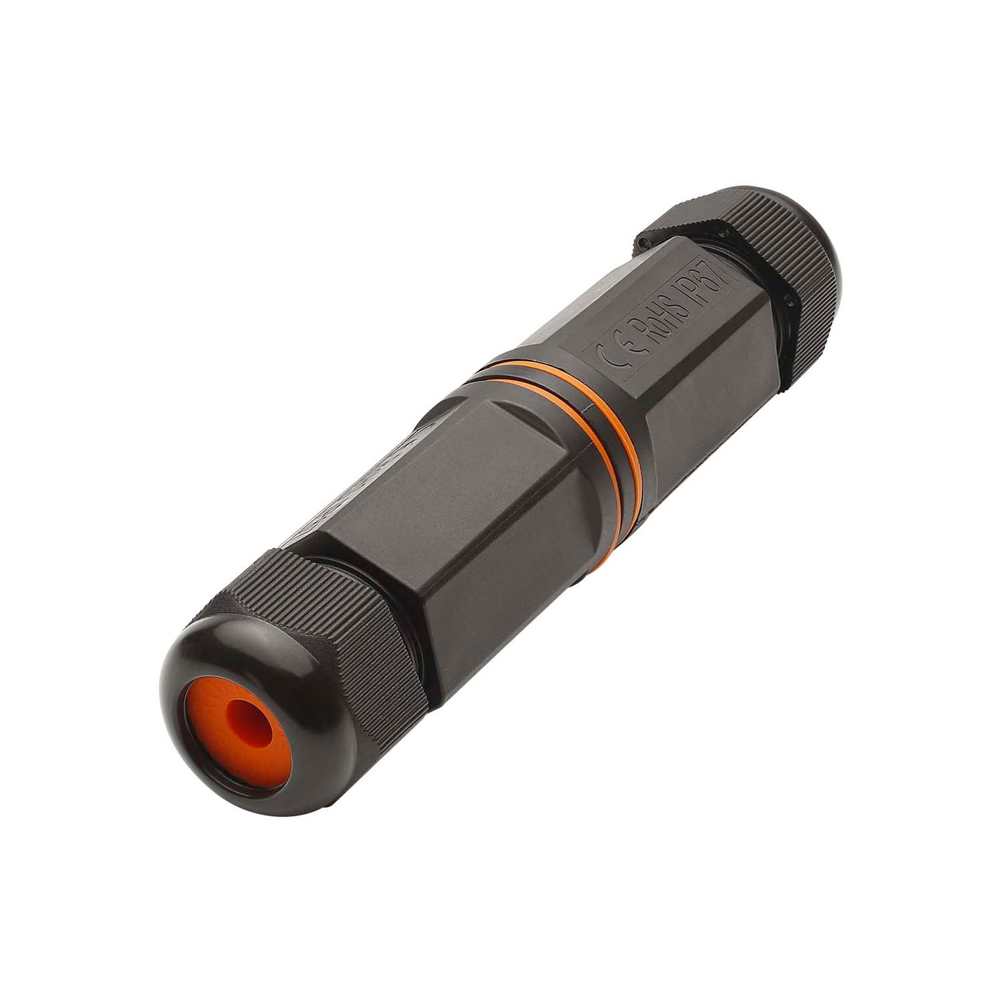 RJ45-sujungiklis, RJ45-sujungiklis IP67, Nylon PA66, juodas