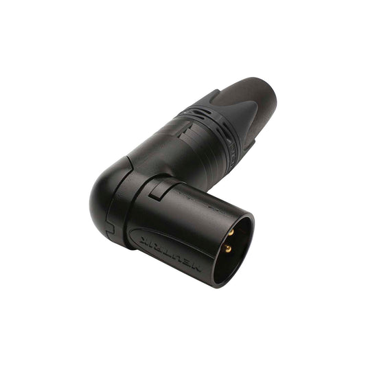 NEUTRIK® , 10-pole kištukas jungtis, gold plated contact(s), angled, juodas