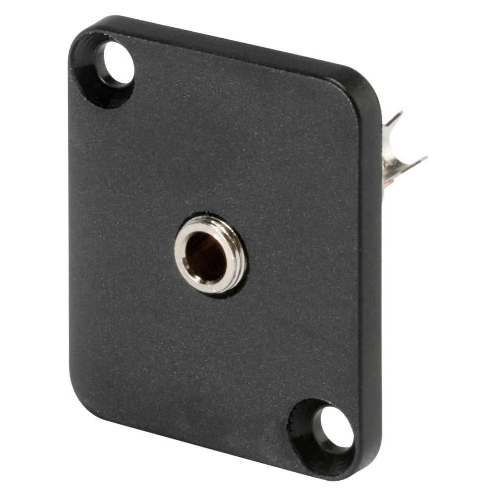 HICON jack (3,5mm), 3-pole , metal-, Soldering-lizdas jungtis, nickel plated contact(s), Type D, juodas