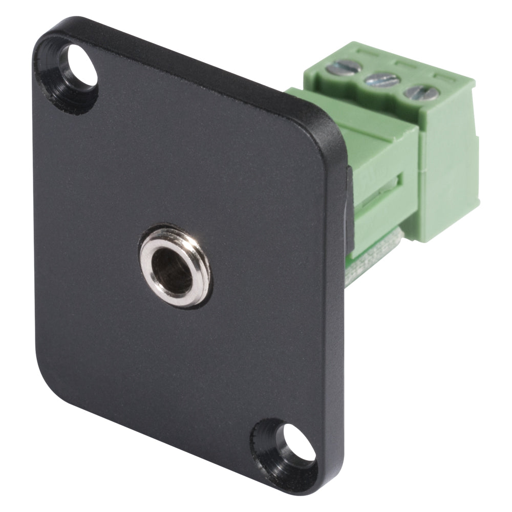 HICON jack (3,5mm), 3-pole , metal-, prisukama-lizdas jungtis, nickel plated contact(s), Type D, juodas