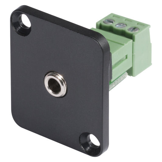 HICON jack (3,5mm), 3-pole , metal-, prisukama-lizdas jungtis, nickel plated contact(s), Type D, juodas