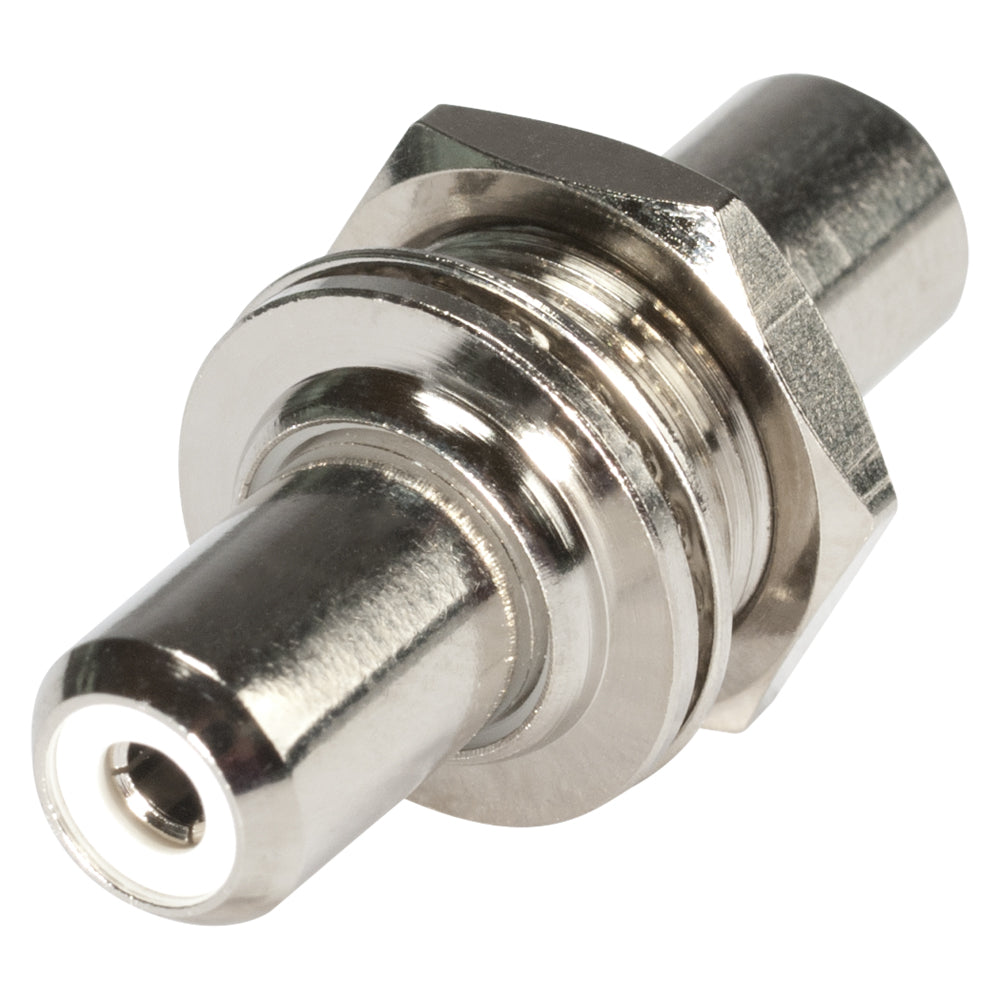 HICON RCA, 2-pole , metal-, Patch-lizdas jungtis, nickel plated contact(s), thread 1/2", pilkas