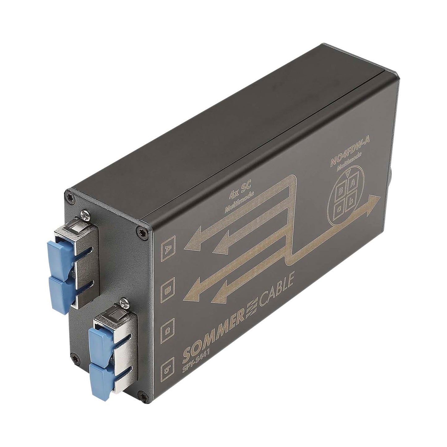 Adapter | opticalCON® QUAD lizdas/SC lizdas tiesi, pilkas