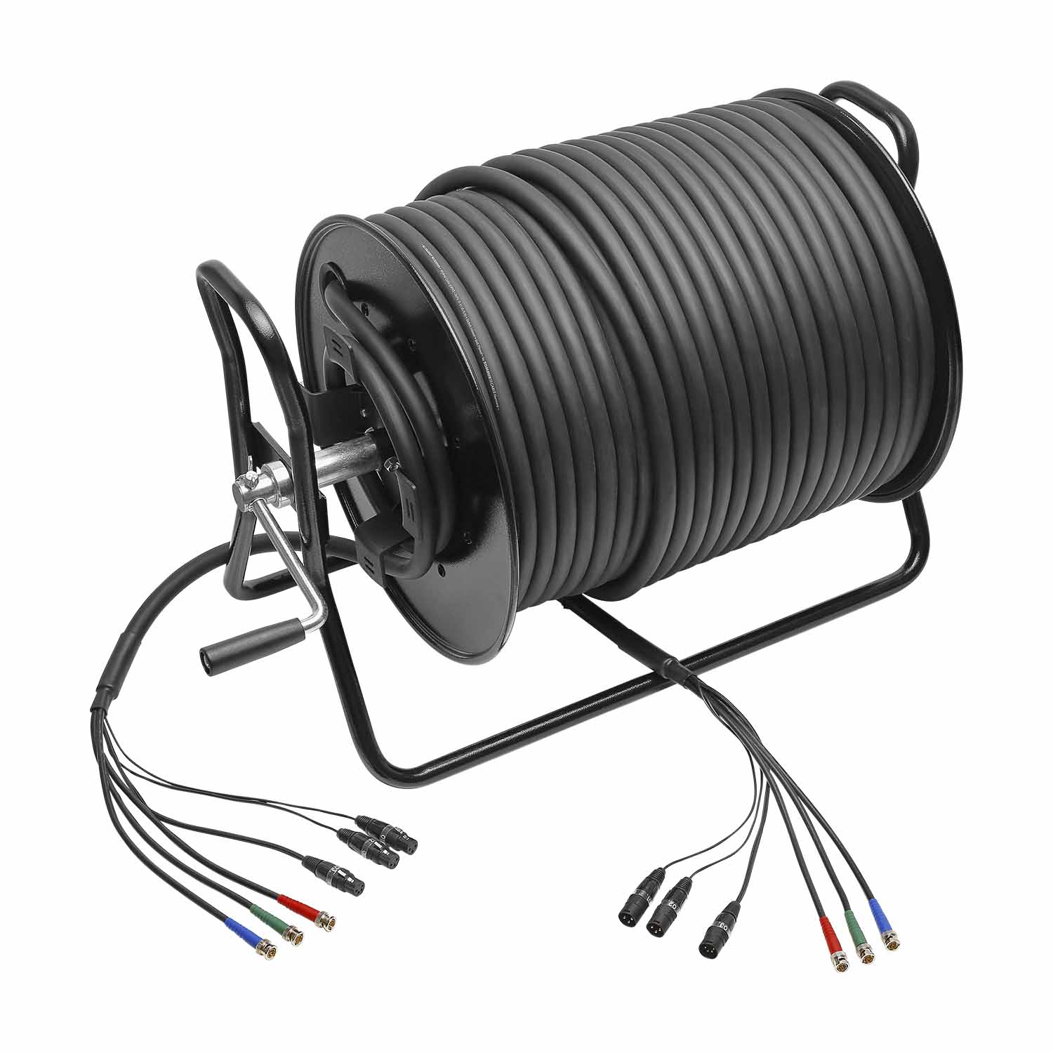 Hybrid cabel | 3 x BNC + 2 x XLR 3-pole + XLR 4-pole male / 3 x BNC + 2 x XLR 3-pole + XLR 4-pole female, HICON