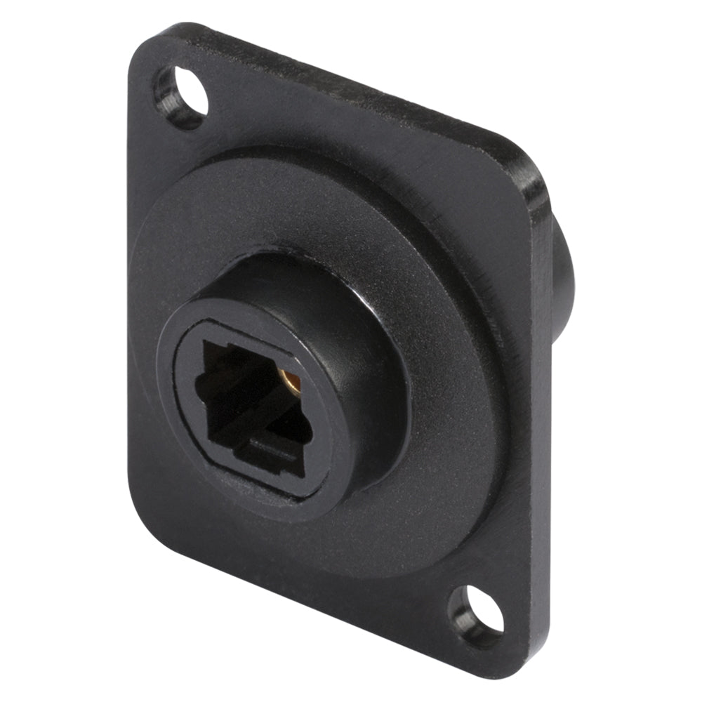 TOSLINK, 1-pol , plastic-, Patch-lizdas jungtis, Type D, juodas