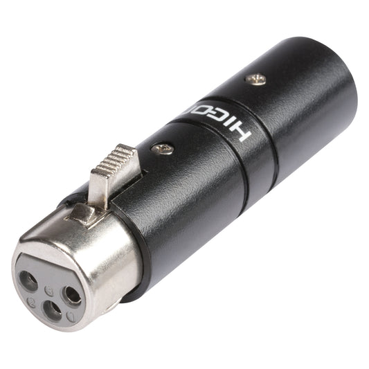 HICON Adapter | XLR 3-pole kištukas/XLR 3-pole lizdas tiesi, juodas