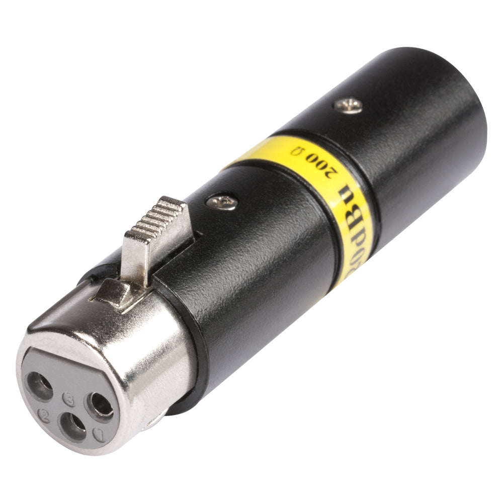 HICON Adapter | XLR 3-pole kištukas/XLR 3-pole lizdas tiesi, juodas