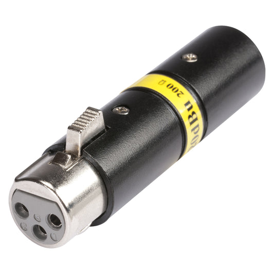 HICON Adapter | XLR 3-pole kištukas/XLR 3-pole lizdas tiesi, juodas