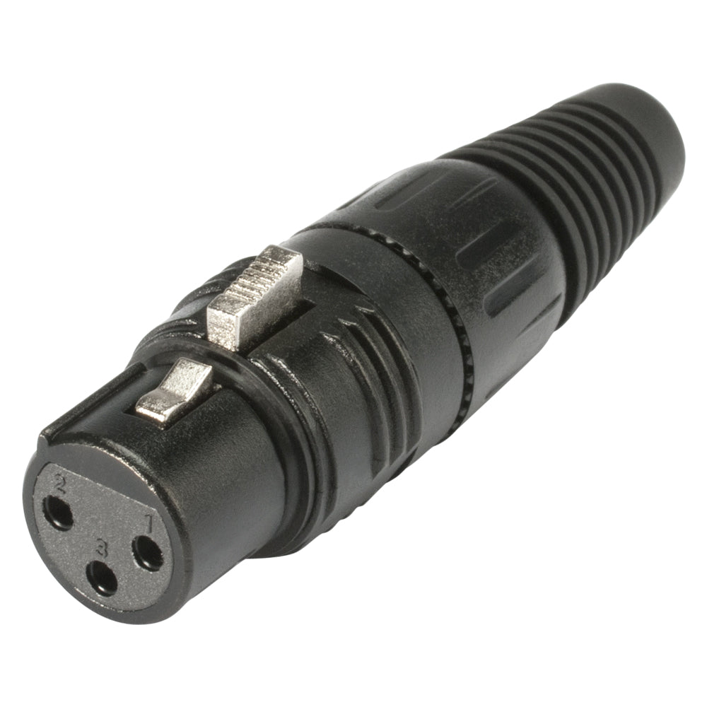 HICON Adapter | DMX Terminator 120 O/XLR 3 polių lizdas tiesi, juodas