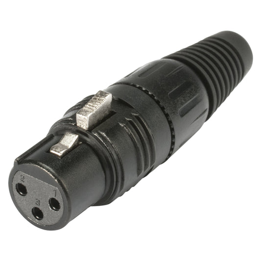 HICON Adapter | DMX Terminator 120 O/XLR 3 polių lizdas tiesi, juodas