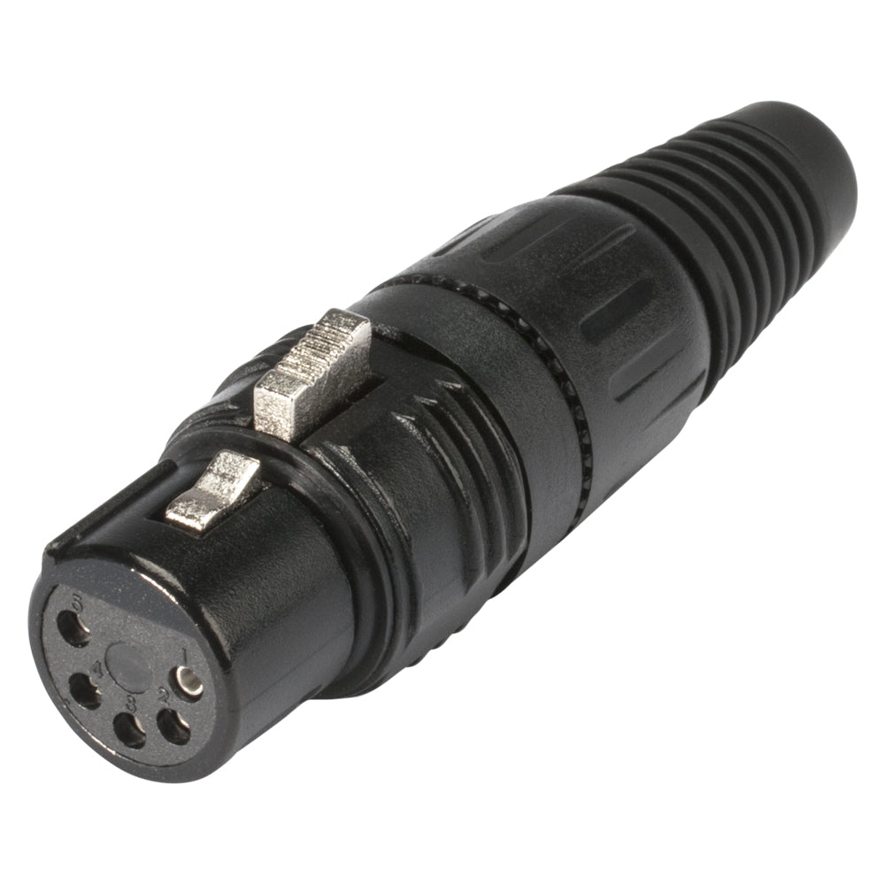 HICON Adapter | DMX Terminator 120 O/XLR 5 polių lizdas tiesi, juodas