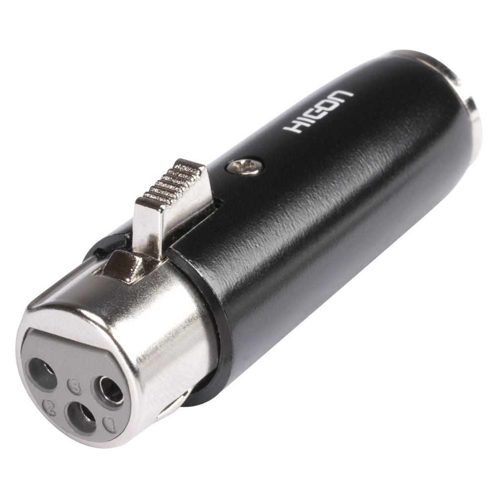 HICON Adapter | Mini-XLR kištukas 3-pol/XLR 3-pole lizdas tiesi, juodas