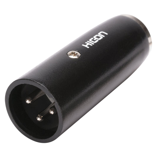 HICON Adapter | Mini-XLR kištukas 3-pol/XLR 3-pole kištukas tiesi, juodas