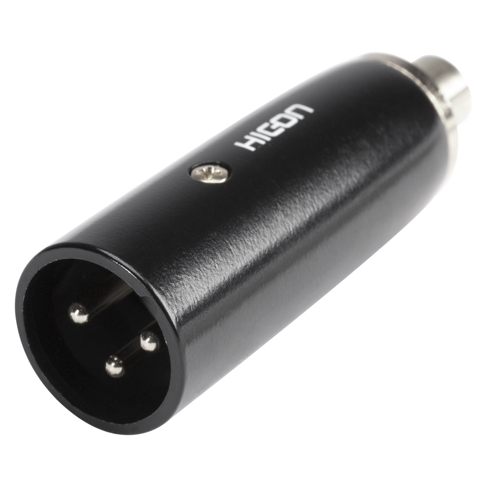 HICON Adapter | RCA lizdas/XLR 3-pole kištukas tiesi, juodas