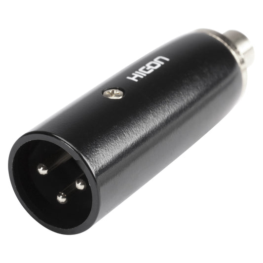 HICON Adapter | RCA lizdas/XLR 3-pole kištukas tiesi, juodas