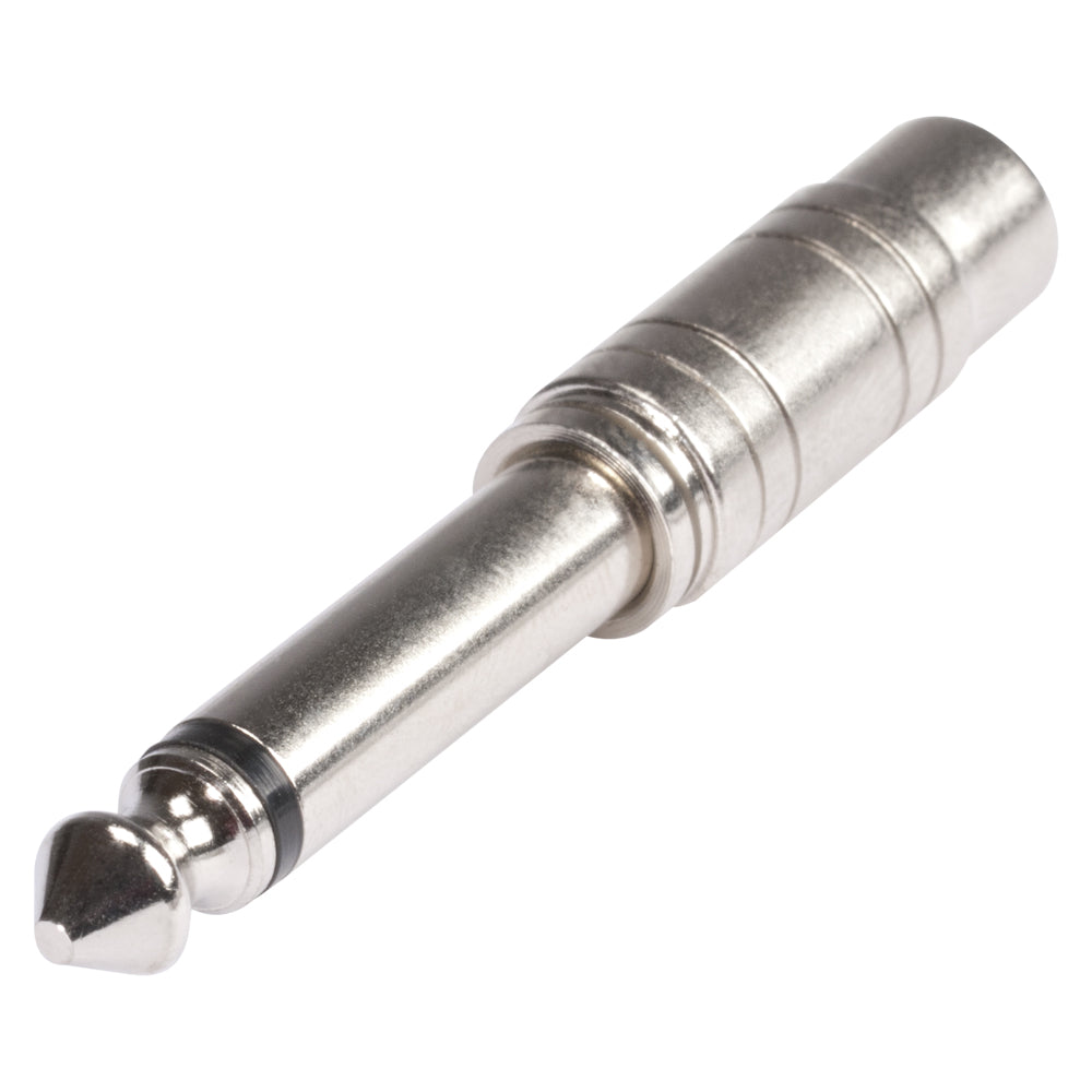 HICON Adapter | jack kištukas 6,3 mm mono/RCA lizdas tiesi, chrome coloured