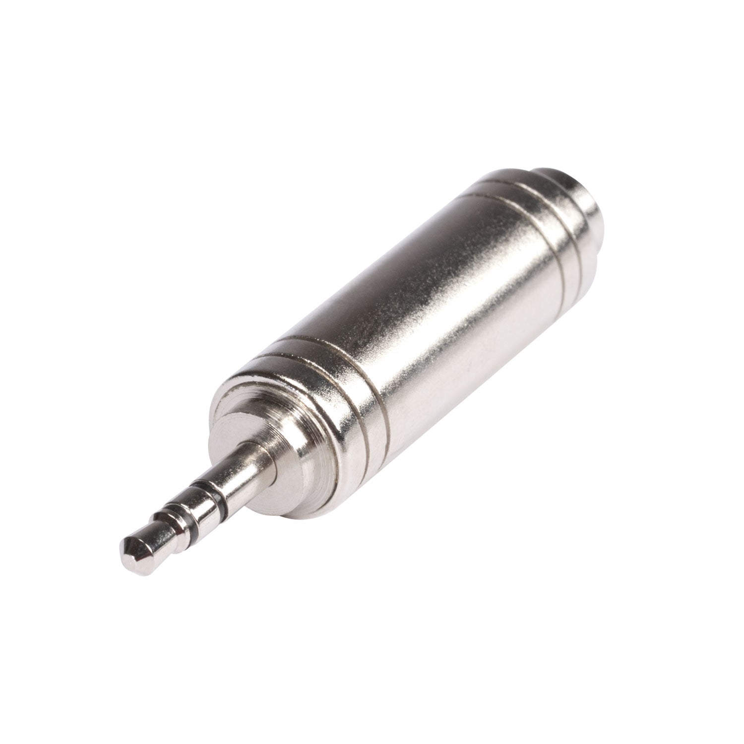 HICON Adapter | Mini-jack kištukas 3,5 mm stereo/jack lizdas 6,3 mm tiesi, chrome coloured