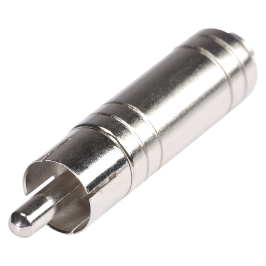 HICON Adapter | RCA kištukas 2-pol/mini-jack 3,5 mm lizdas tiesi, chrome coloured