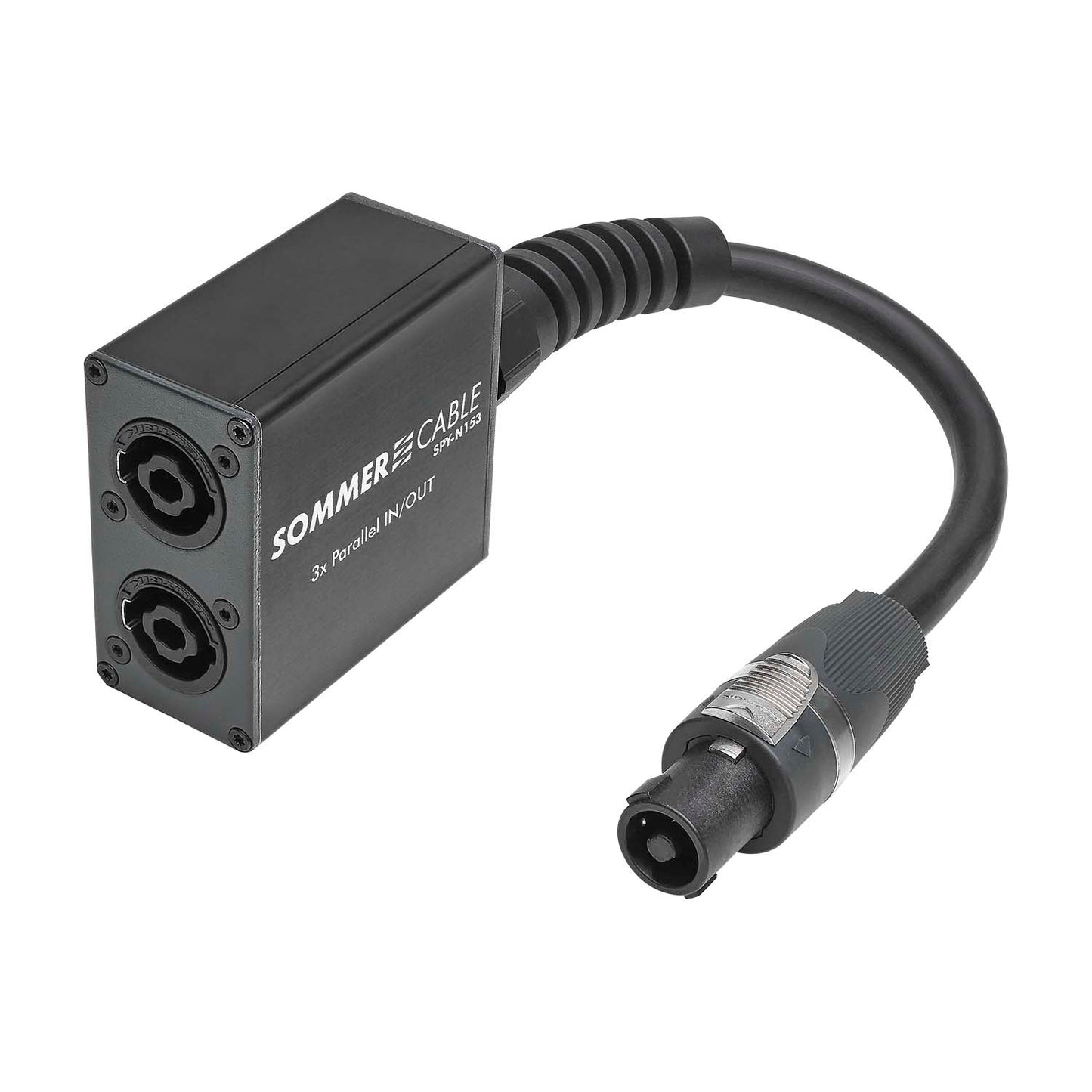Adapter | speakON® NL2MP PARALLEL/NL4FX-SOM tiesi, pilkas