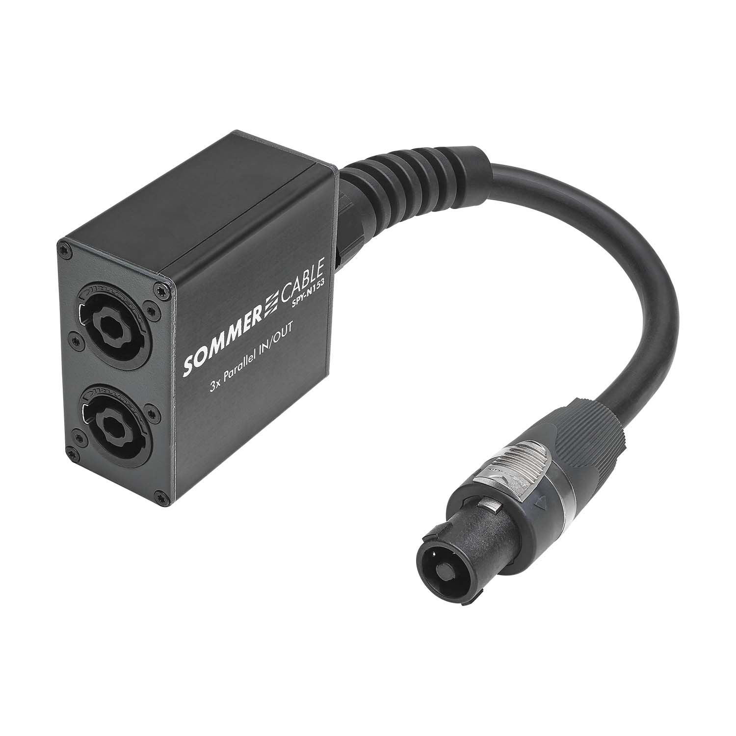 Adapter | speakON® NL2MP PARALLEL/NL4FX-SOM tiesi, pilkas