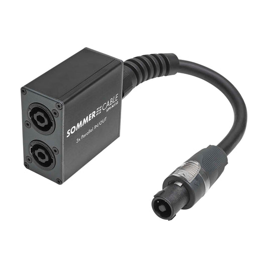 Adapter | speakON® NL2MP PARALLEL/NL4FX-SOM tiesi, pilkas