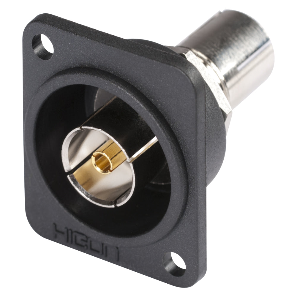 HICON Antenna, 2-pole , metal-, Patch-lizdas jungtis, gold plated contact(s), Type D, juodas