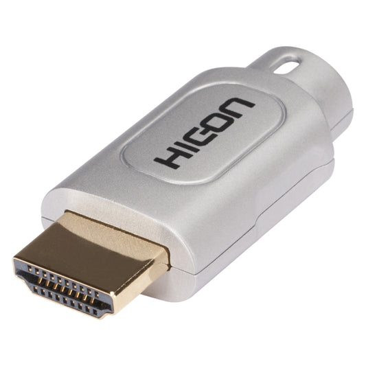 HICON HDMI, 19-pol , metal-, IDC-lizdas jungtis, gold plated contact(s), tiesi, pilkas