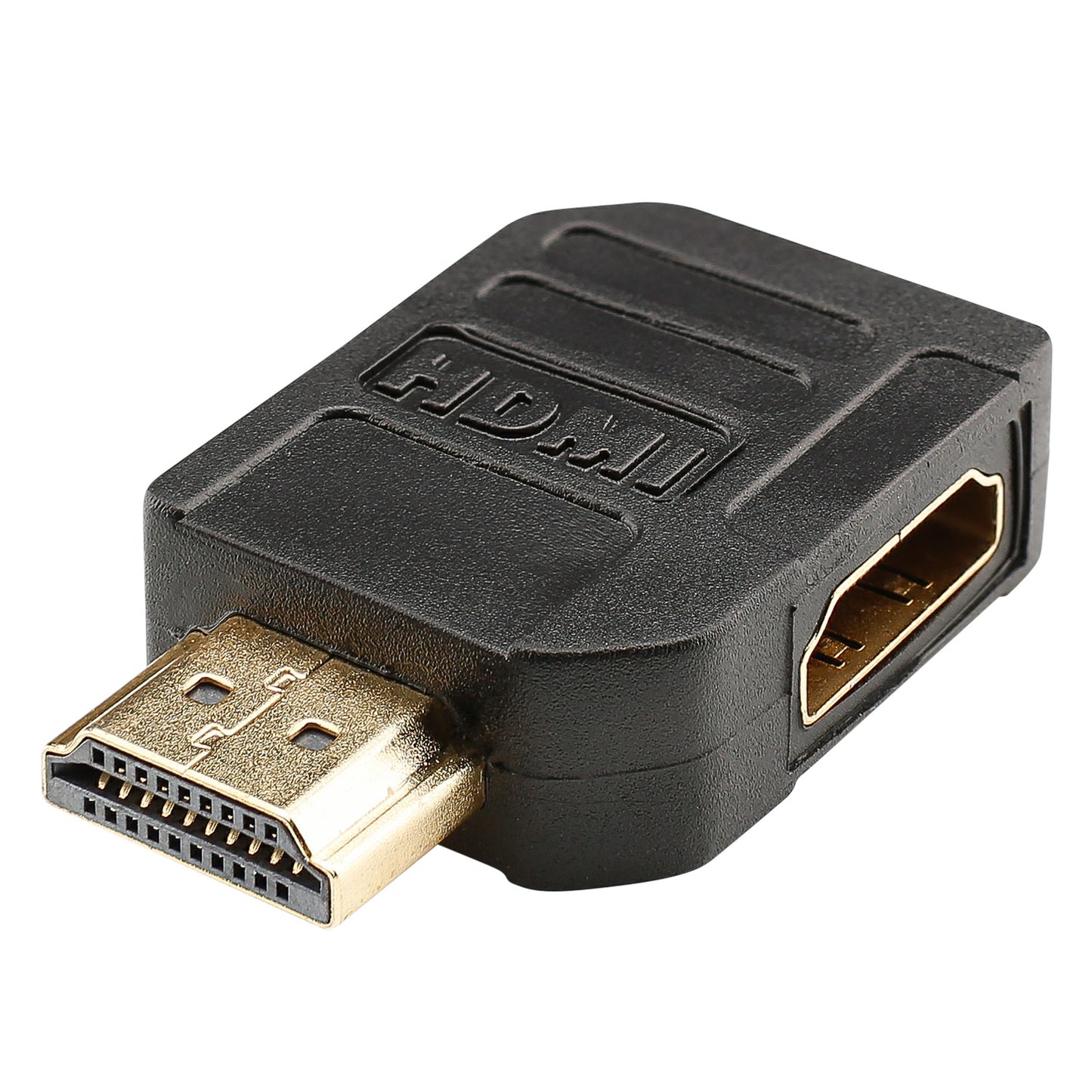 Adapter | HDMI lizdas/HDMI kištukas kampinė, juodas