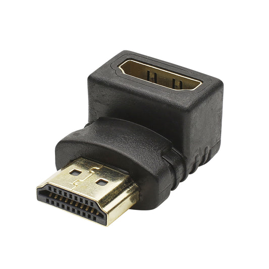 Adapter | HDMI lizdas/HDMI kištukas kampinė, juodas