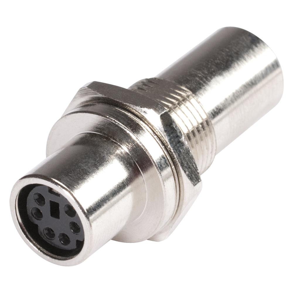 HICON S-VHS, 6-pole , metal-, Patch-lizdas jungtis, nickel plated contact(s), thread 1/2", nickel