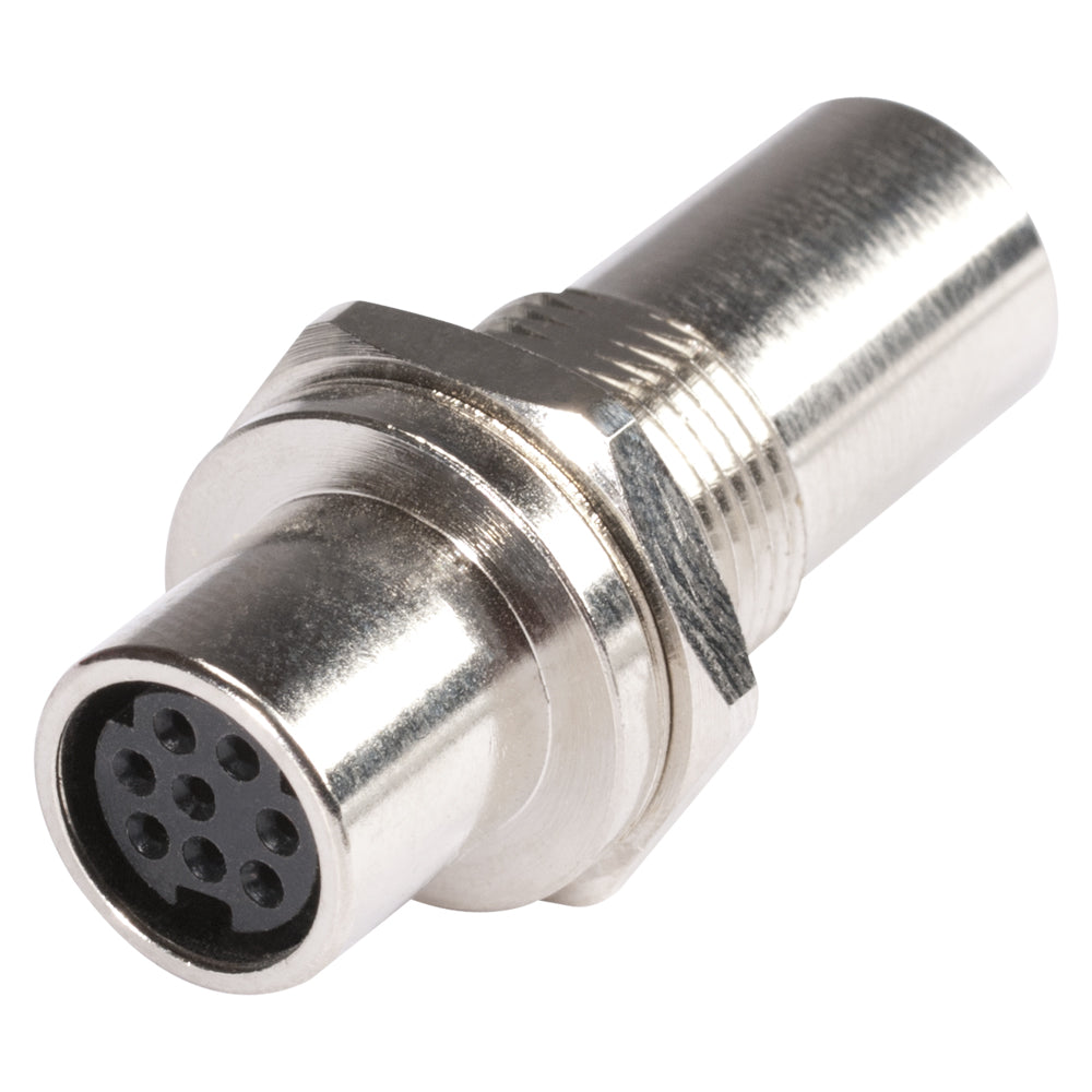 HICON S-VHS, 8-pole , metal-, Patch-lizdas jungtis, nickel plated contact(s), thread 1/2", nickel