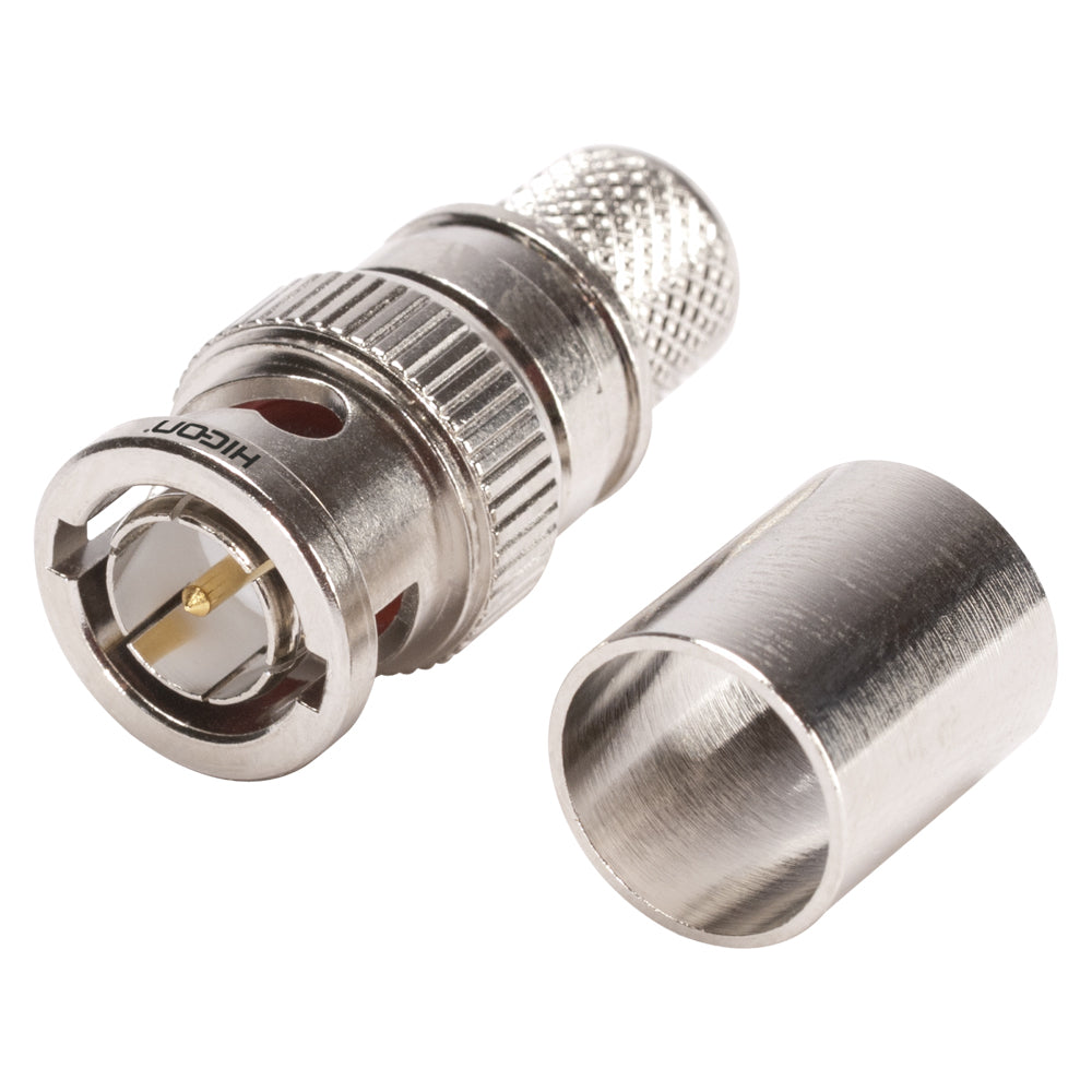 HICON BNC crimp-kištukas jungtis, tiesi, nickel
