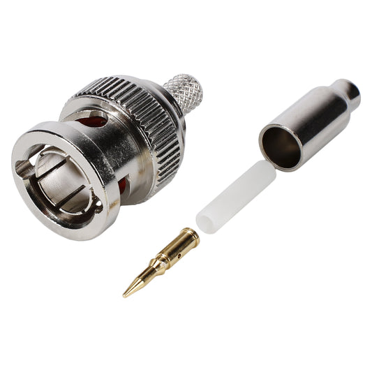HICON BNC crimp-kištukas jungtis, tiesi, nickel