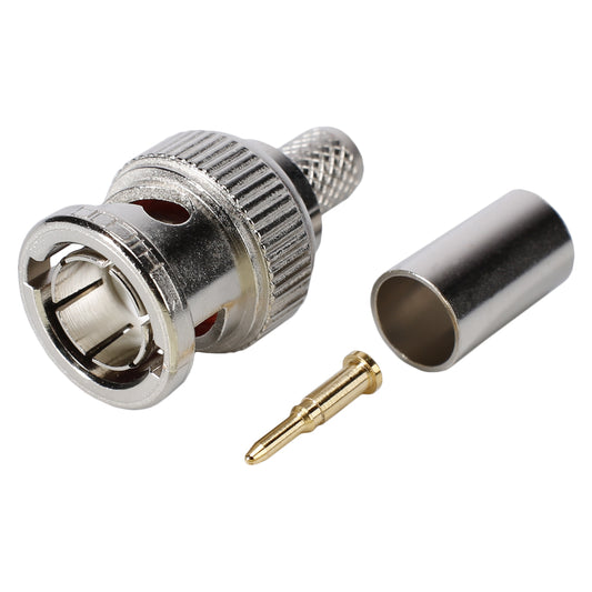 HICON BNC crimp-kištukas jungtis, tiesi, nickel