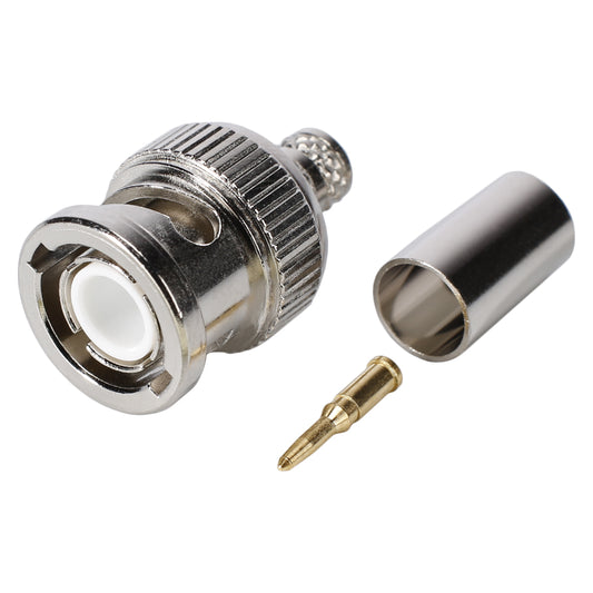 HICON BNC crimp-kištukas jungtis, tiesi, nickel