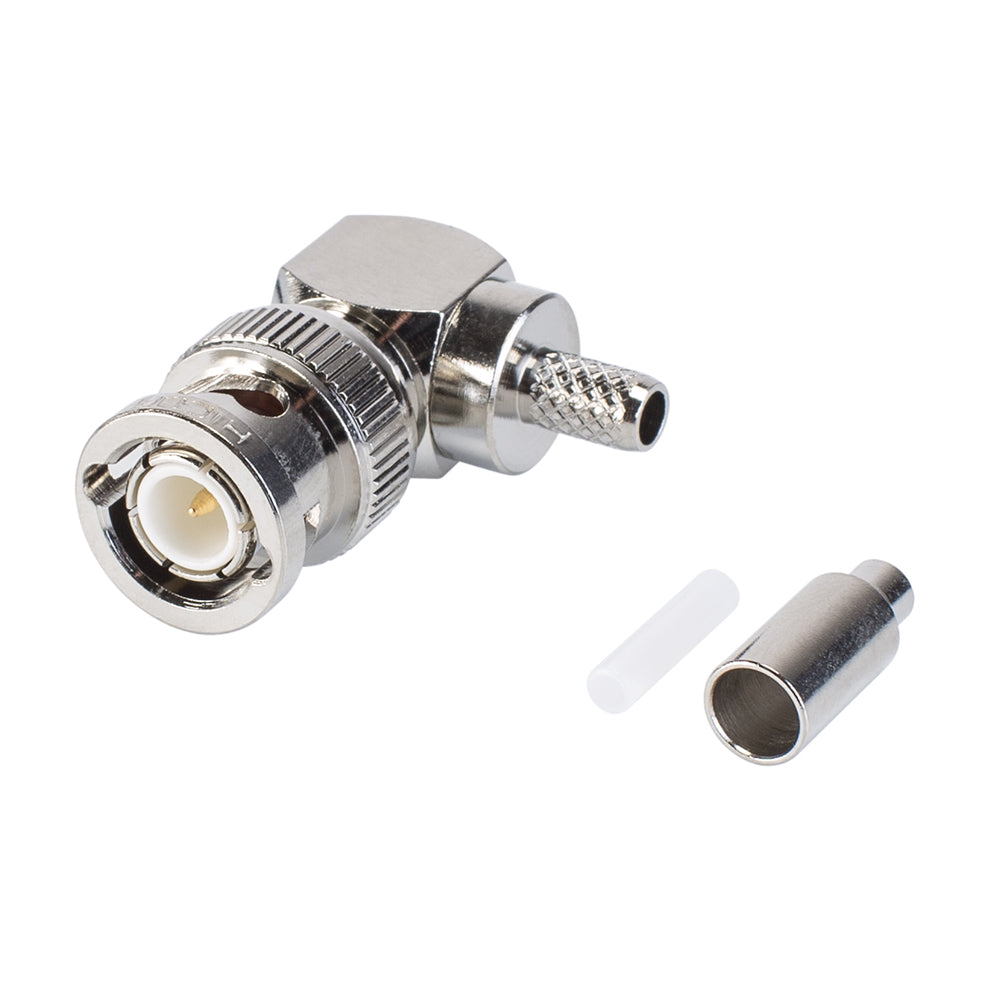 HICON BNC crimp-kištukas jungtis, angled, nickel