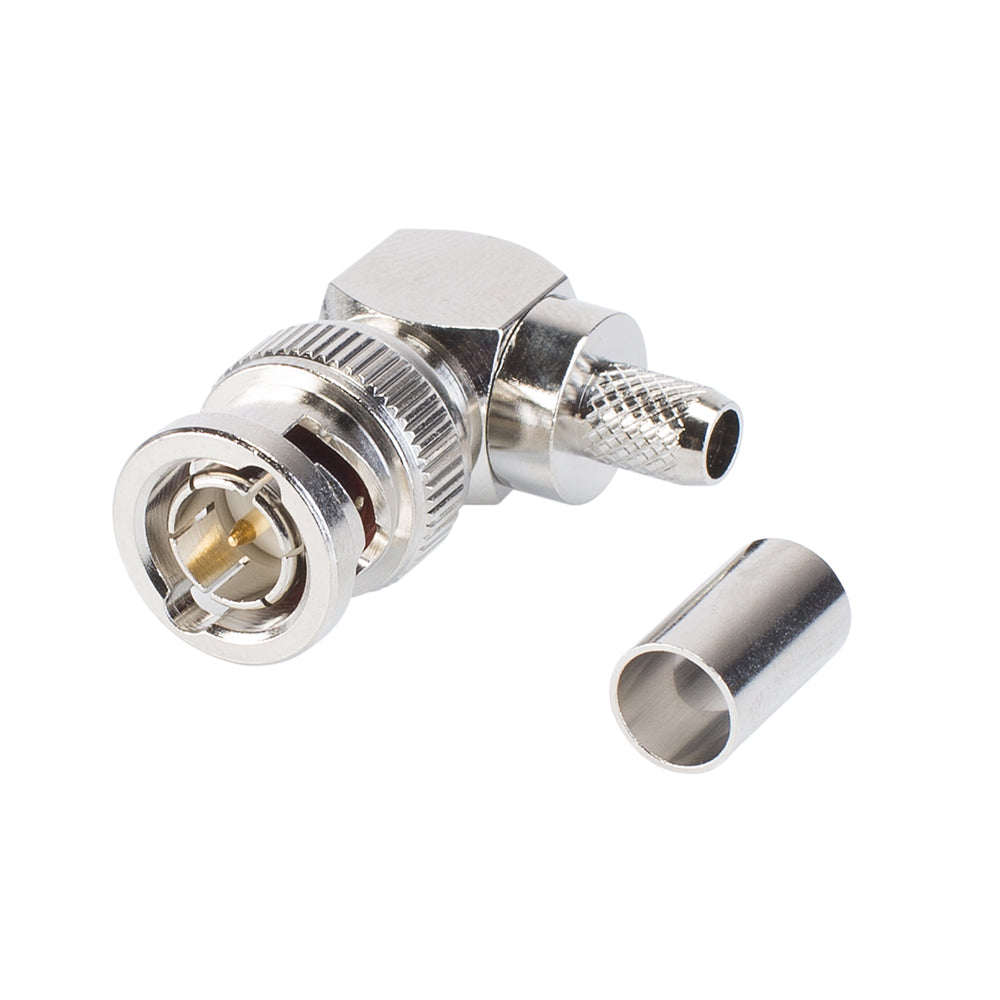 HICON BNC crimp-kištukas jungtis, angled, nickel