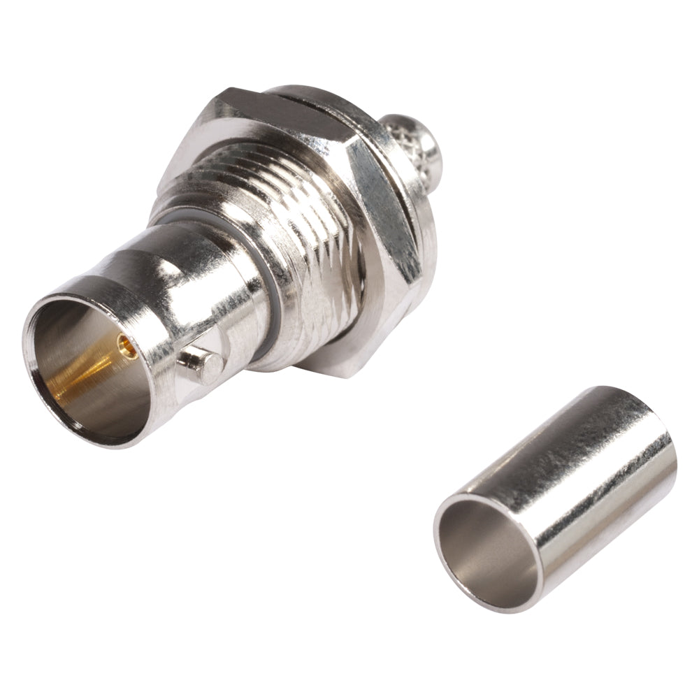 HICON BNC crimp-lizdas jungtis, ground isolated, thread 1/2", nickel
