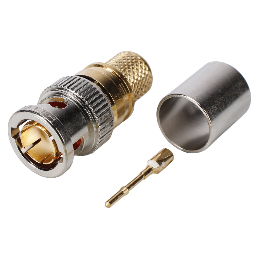 HICON BNC 3G-SDI crimp-kištukas jungtis, tiesi, nickel