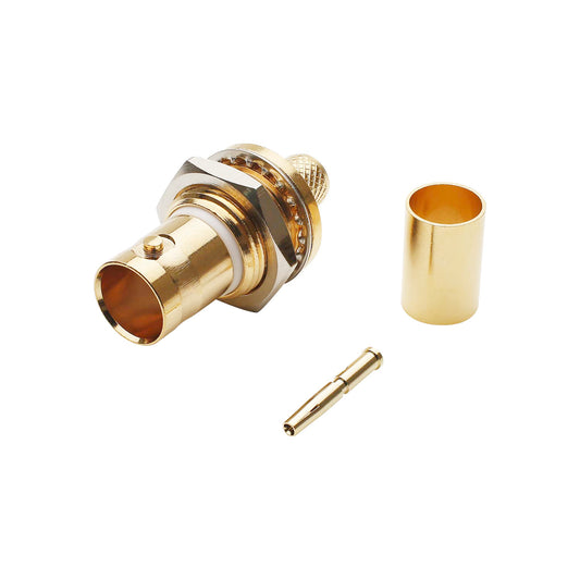HICON BNC 3G-SDI crimp-lizdas jungtis, thread 1/2", sidabrinis